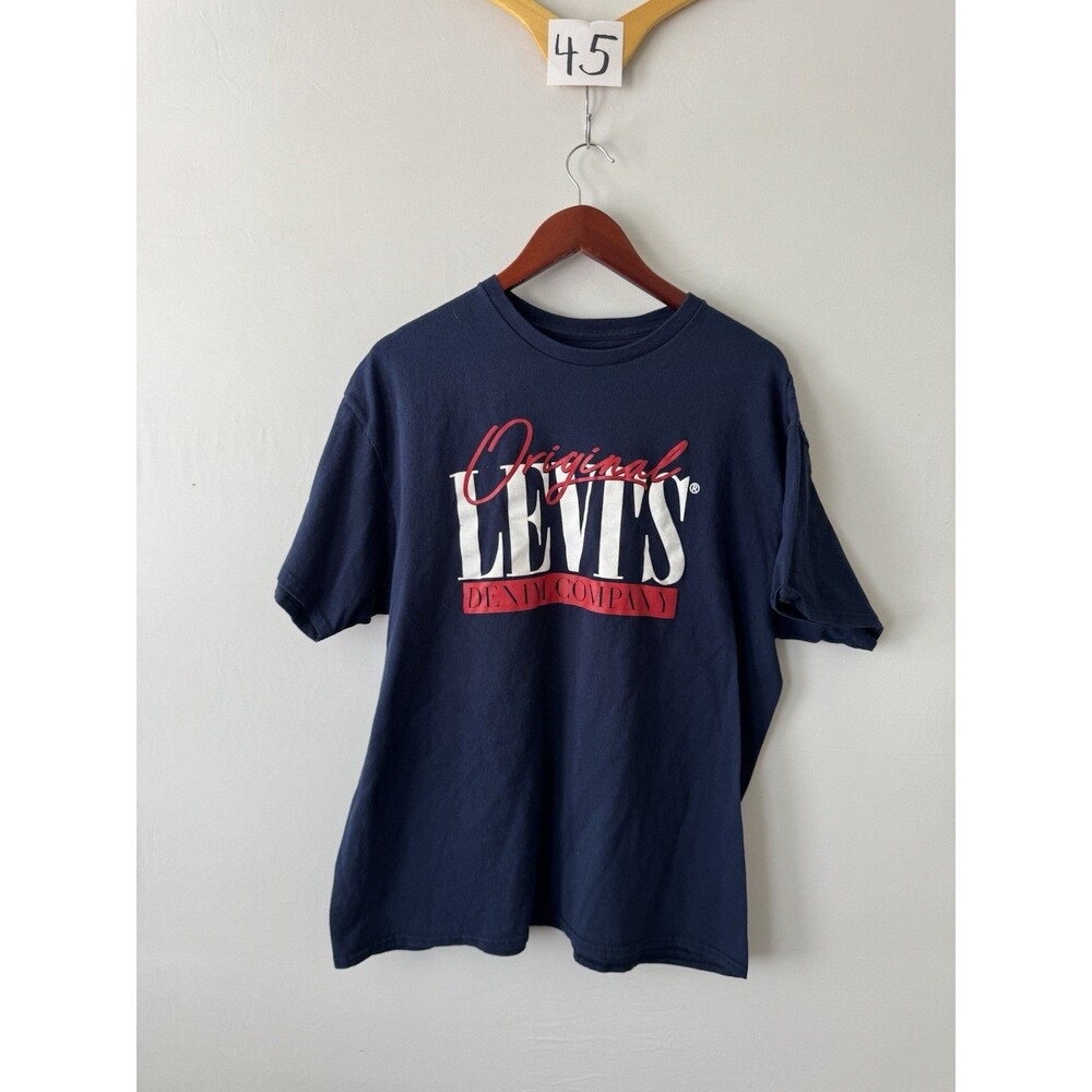 Levi's Navy Graphic Logo T-Shirt Men’s 2XL Big & Tall Cotton Crew Neck